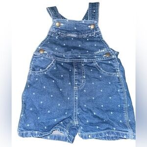 Carhartt toddler bibs overalls shorts polkadot 2T